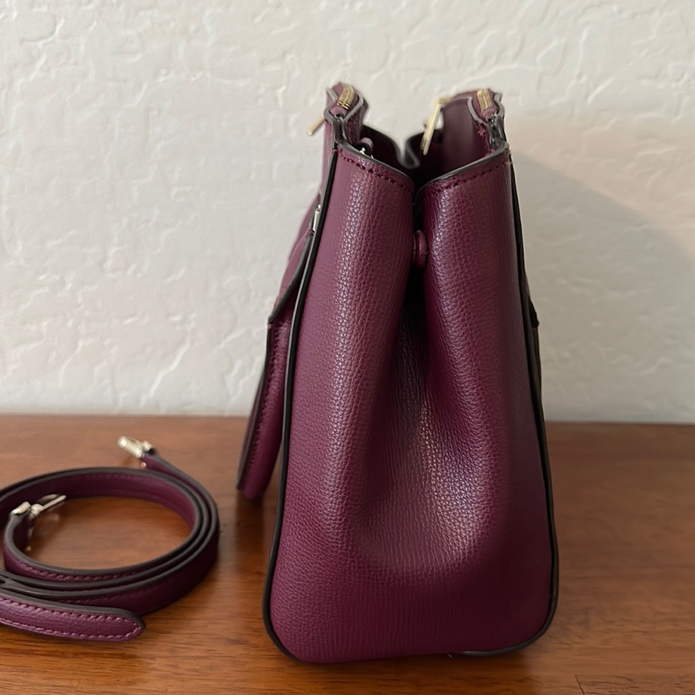 kate spade sydney satchel in sangria wine color - Picture 4 of 13